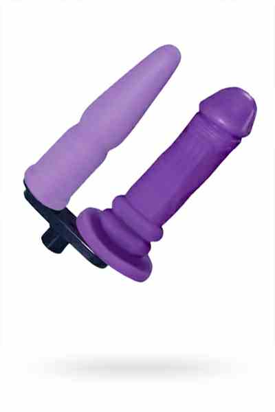 Сменная двойная насадка для секс машин Diva фаллос TPR фиолетовый 16  см