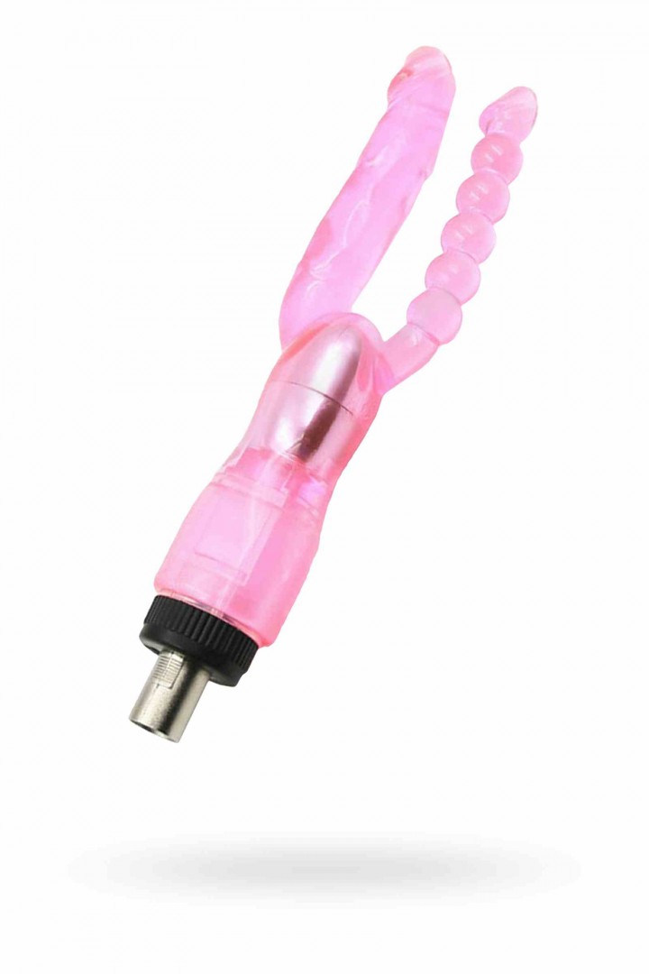 Двойной фаллоимитатор для секс-машины Machine Gun, силикон, розовый, 16 см. Производитель LoveMachines