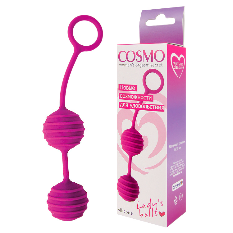 Вагинальные шарики COSMO, цвет ярко-розовый