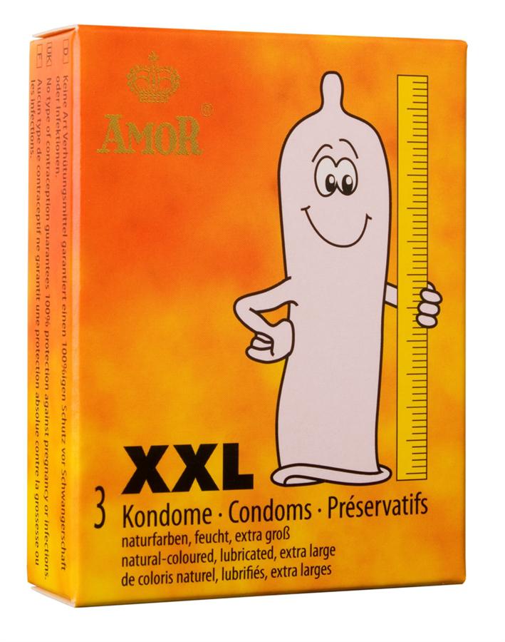 Презервативы Amor XXL увеличенного размера 3 шт в пачке