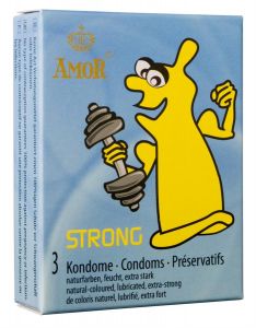Презервативы Amor Strong суперпрочные 3 шт в пачке