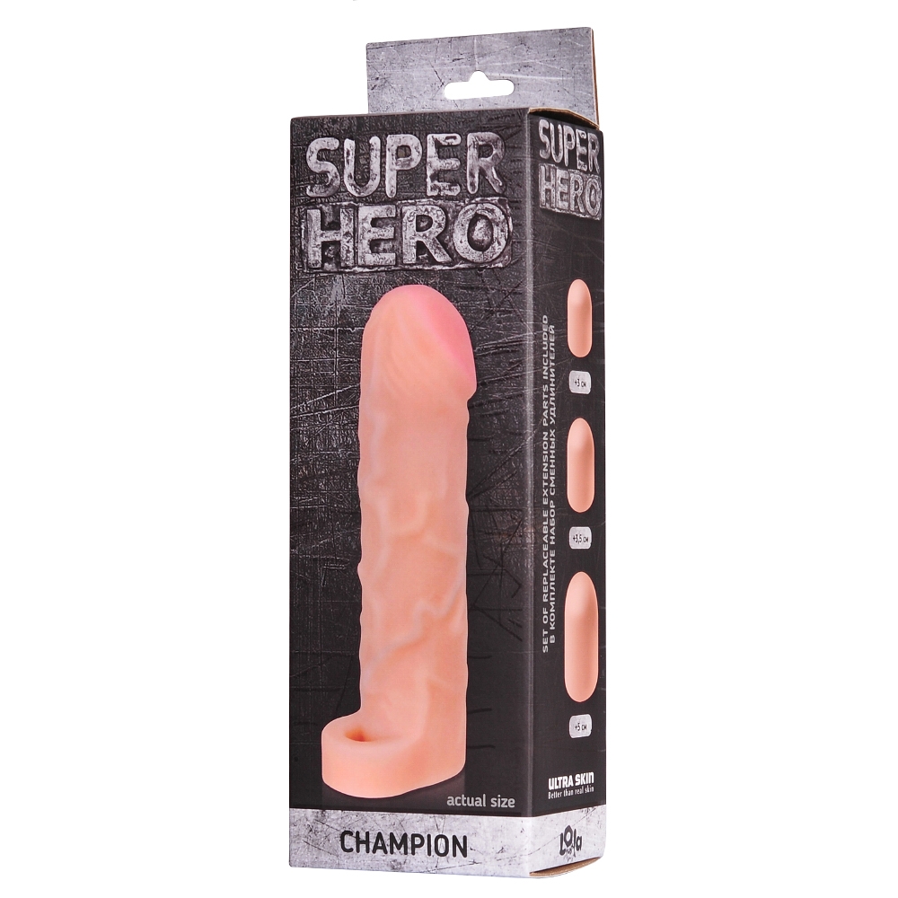 Фаллоудлинитель SUPER HERO Champion, длина 17,5 см