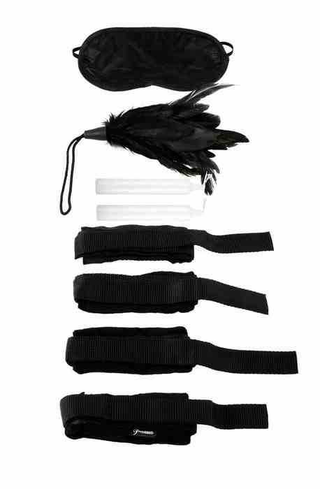 Набор для бондажа наручники+маска+щекоталка+свечи Beginner's Bondage Set